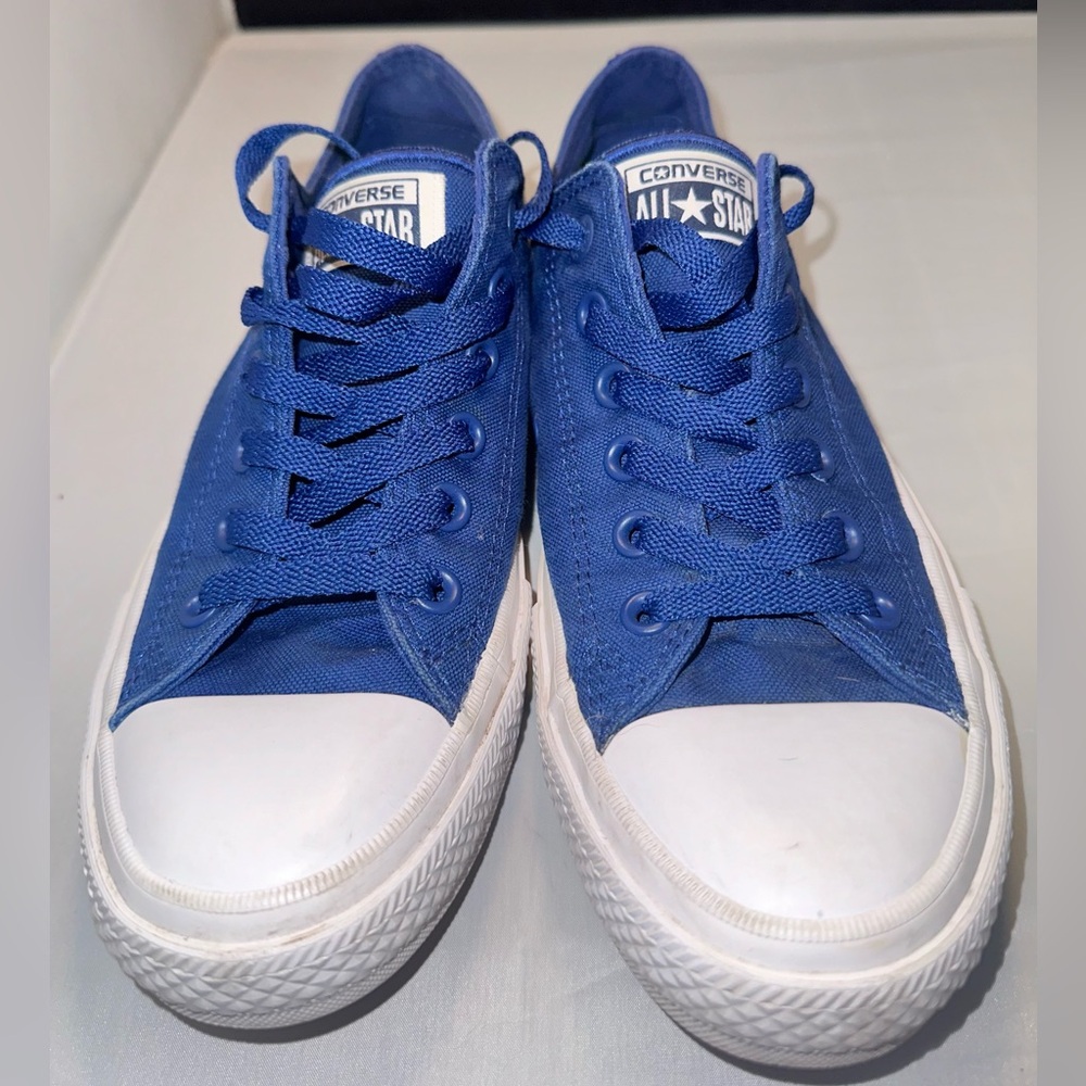 Converse Chuck Taylor 2 II Sneakers Shoes Blue Canvas Lace Up Size 7